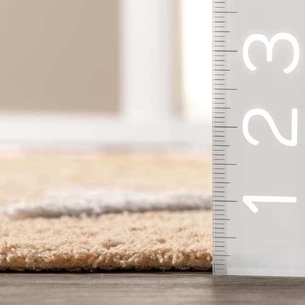 dimension image slide 8 of 15, Nuloom Alphabet SpinClean Washable Round Rug