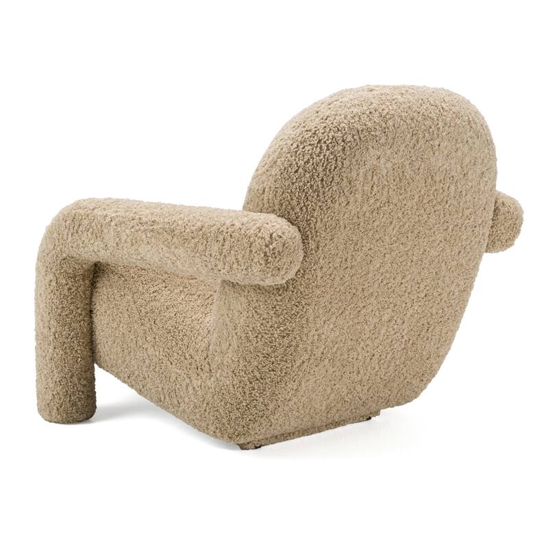 Divani Casa Trevor Modern Tan Fabric Accent Chair