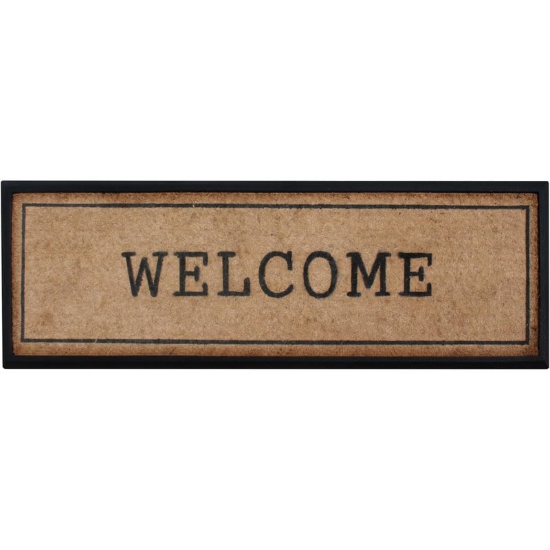 A1 Home Collections Natural Rubber and Coir Thick Heavy Duty Non Slip Doormat 18" X 48"