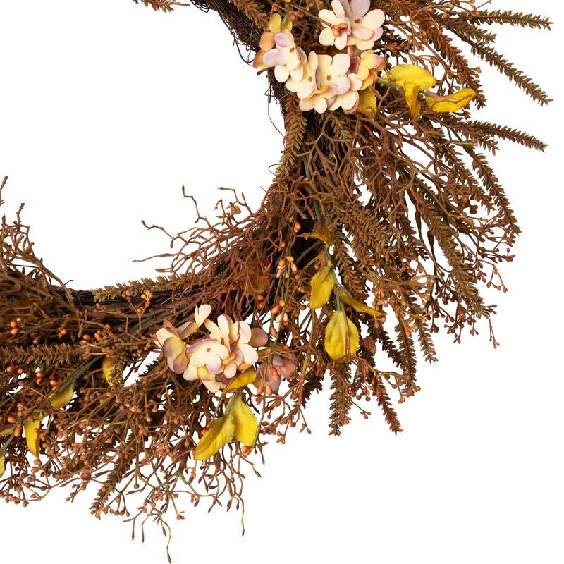 Fall Grass Autumn Harvest Artificial Wreath - 32"
