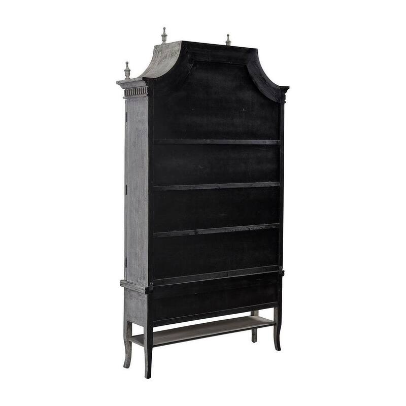 Furniture Classics Reims Cathedral 93" 2-Door Storage Cabinet, Charcoal