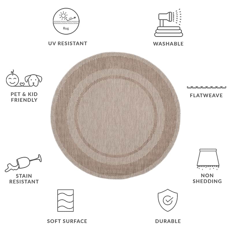 SAFAVIEH Courtyard Shpresa Indoor/ Outdoor Waterproof Patio Backyard Rug