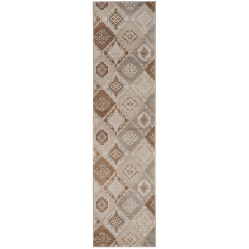 SAFAVIEH Vintage Distressed Boho Zella Oriental Rug - 2'2" x 8' Runner - Cream/Camel