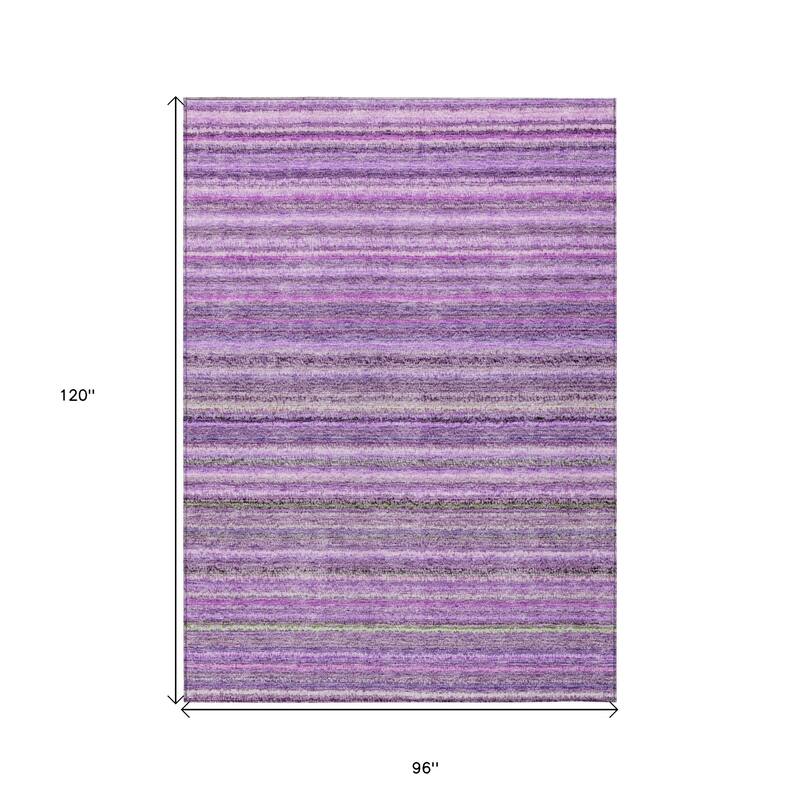 HomeRoots Striped Transitional Rectangle Outdoor Rug