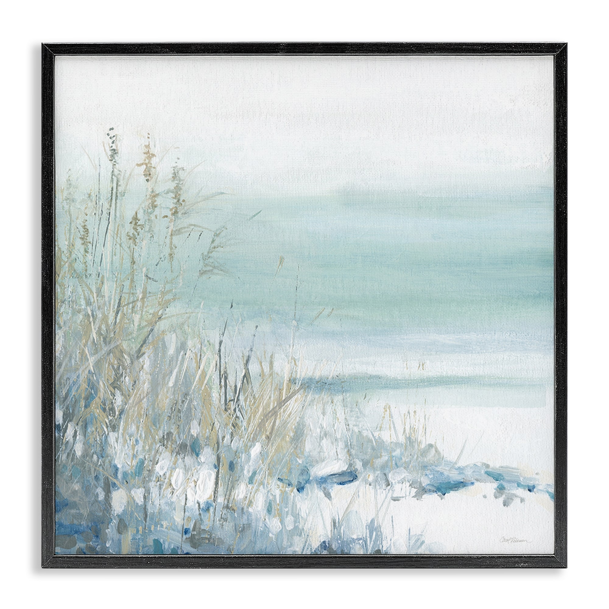 Stupell Faded Coastal Beach Edge Framed Giclee Art Design By Carol Robinson