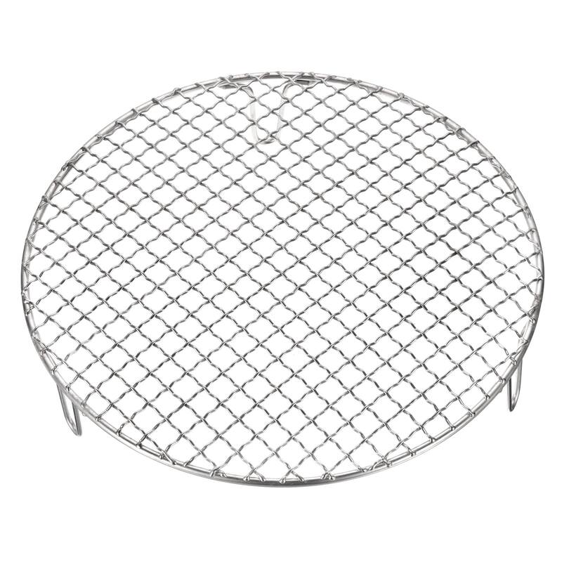 Round Cooking Rack 11" Stainless Steel Cross Wire Barbecue Grill W 50mm Legs - 11 Inch
