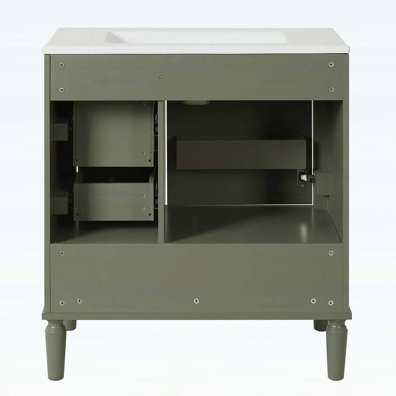 Bathroom Vanity with Ceramic Sink,Soft-Close Door,Multiple Drawers,and Ample Storage for Modern Bathrooms