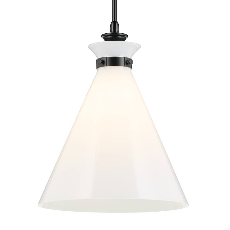 Kichler Lighting Laria 16 Inch 1 Light Pendant with Opal Glass in Black