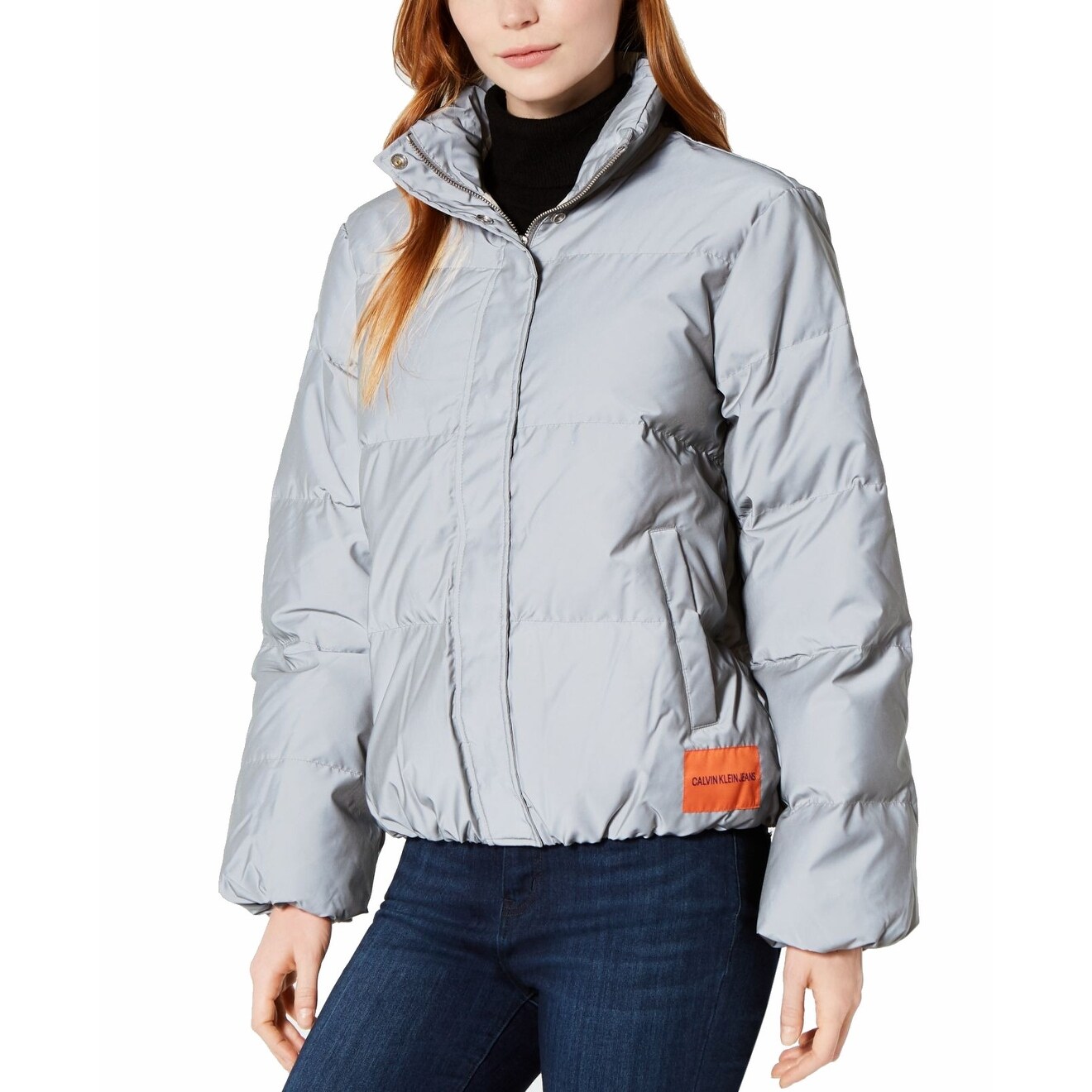 calvin klein reflective raincoat