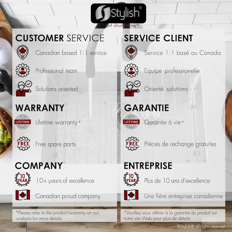 Dual Mount 28" Single-Bowl Stainless Steel Kitchen Sink S-306TG - 28" x 18" x 10"