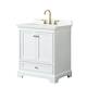 Option White / Giotto Quartz Top / Brushed Gold Hardware