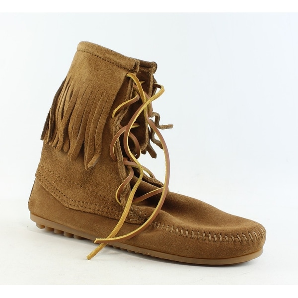 Shop Minnetonka Womens Tramper Ankle Hi Boot Dusty Brown Moccasin Boots Size 6 - On Sale - Free ...