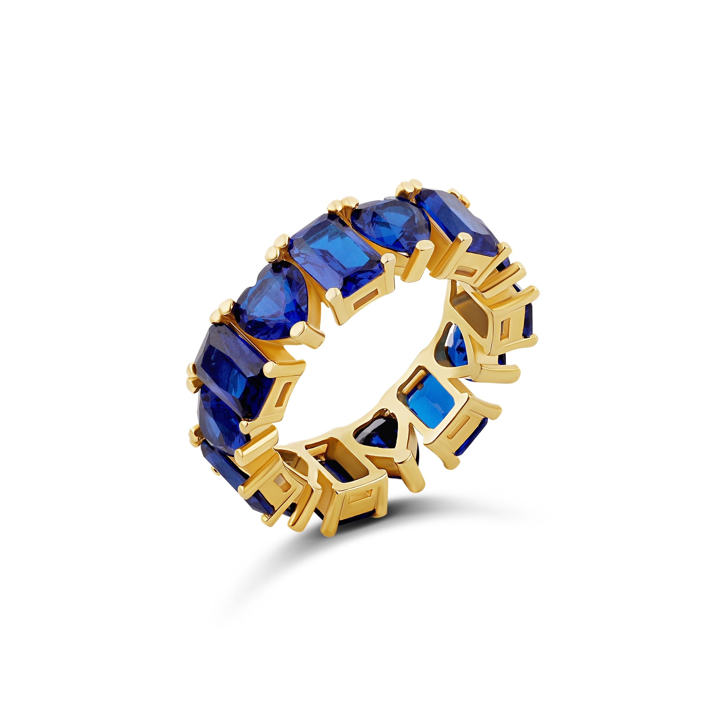 SHYMI Heart and Emerald Eternity Band