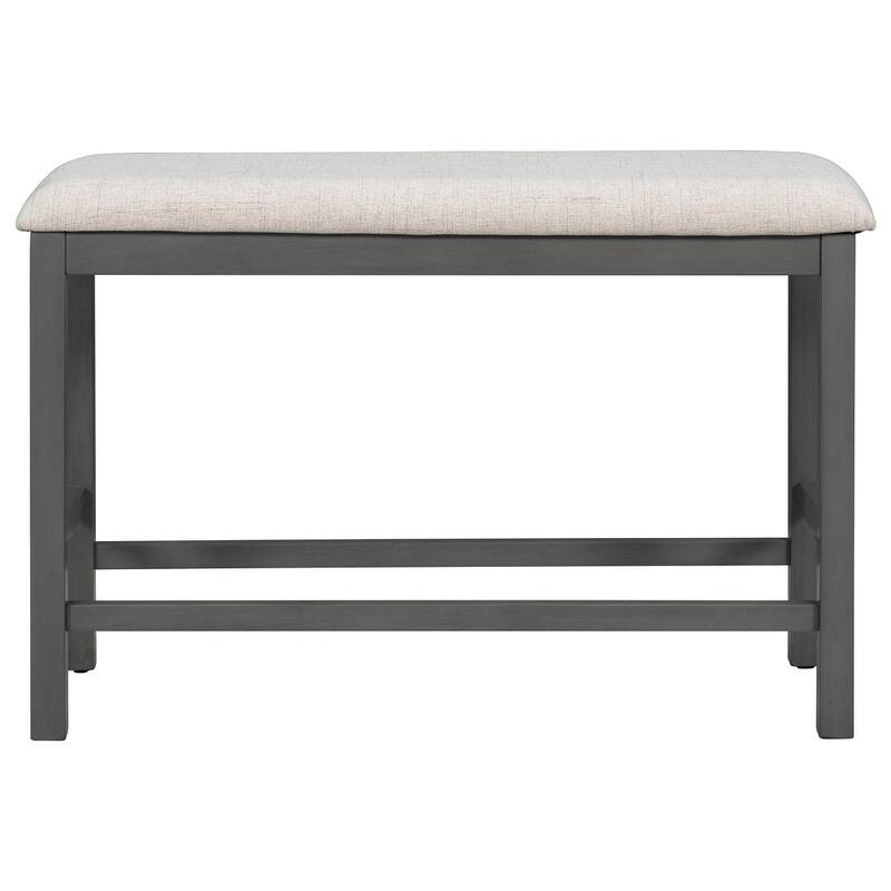 6 PCS Counter Height Dining Table Set with Shelf