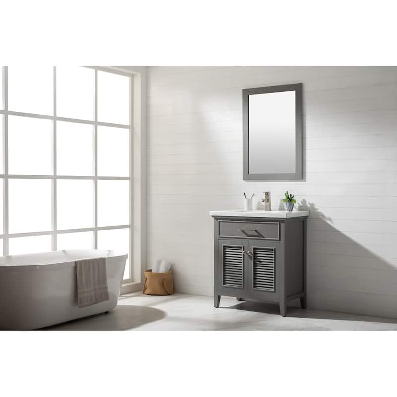 Design Element Cameron 30" Single Sink Vanity In Gray