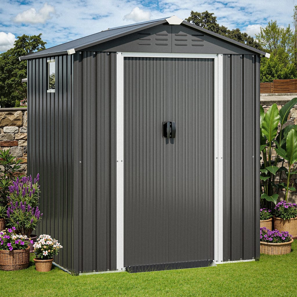 Futzca Outdoor Storage Shed with Ventilation, Multi-Purpose Tool Shed