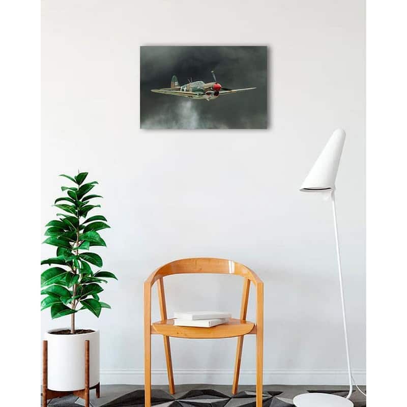 P-40 WW 2 Military Airplane in Flight by Wayne Collamore Art Poster - Print On Demand - 18 x 24 Inch