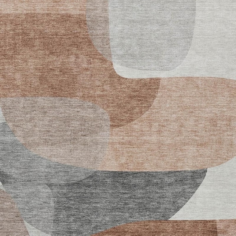 HomeRoots Abstract Transitional Rectangle Outdoor Rug