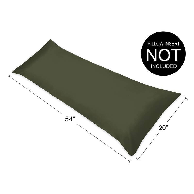 Dark Green Body Pillow Case (Pillow Not Included) for Woodland Camo