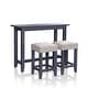 preview thumbnail 15 of 14, Furniture of America Chester Farmhouse Counter Height Dining Set Antique Blue/3-piece set