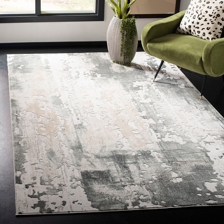SAFAVIEH Tulum Collection TUL232C Modern Abstract Non-Shedding Living Room Bedroom Dining Home Office Area Rug 6'7 x 6'7 Square Ivory Dark Blue SAFAVIEH Tulum Collection TUL232C Modern Abstract Non-Shedding Living Room Bedroom Dining Home Office Area Rug 6'7 x 6'7 Square Ivory Dark Blue