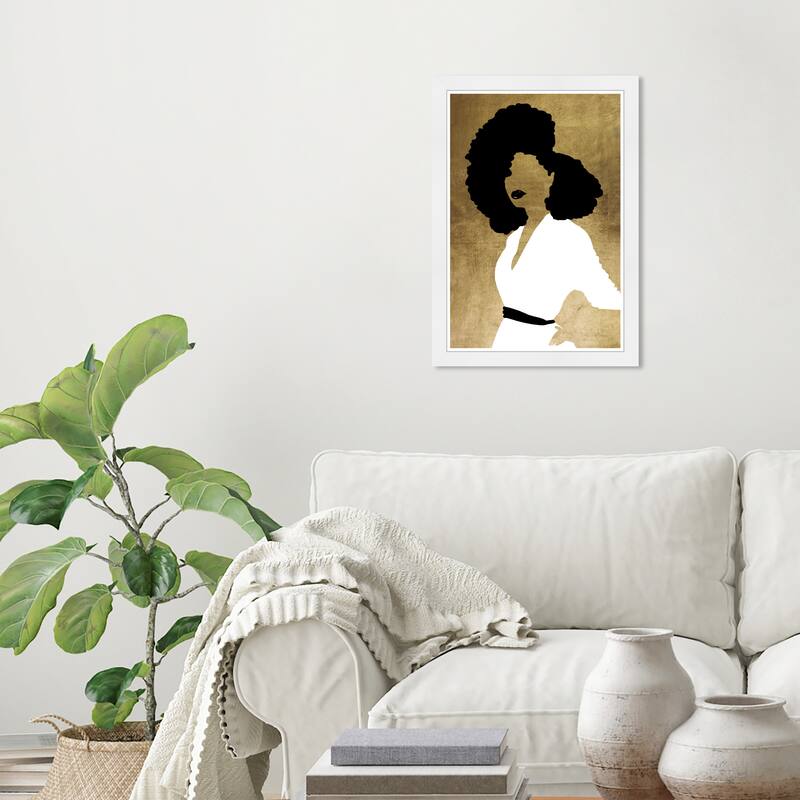 Wynwood Studio Prints Fashion and Glam Glorious Gold Gold and Metallic Gold Glam Wall Art Canvas Print - White