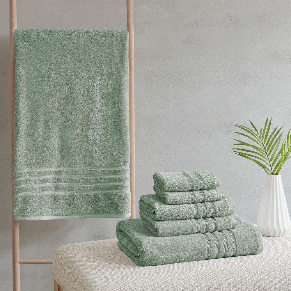 Green towels bed top bath and beyond