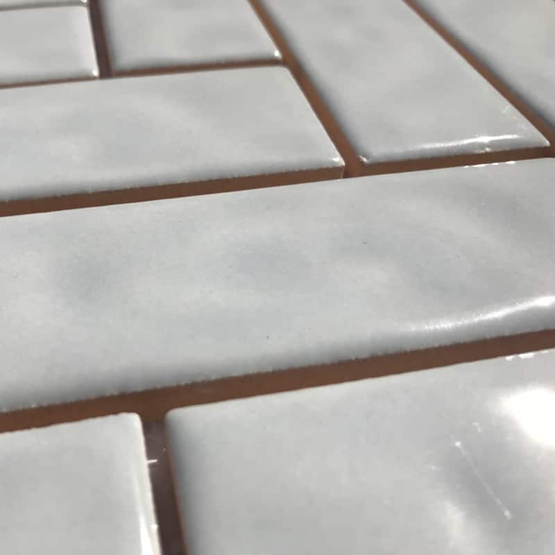 Forio 1.35" x 4.35" Herringbone Glossy Porcelain Mosaic Tile