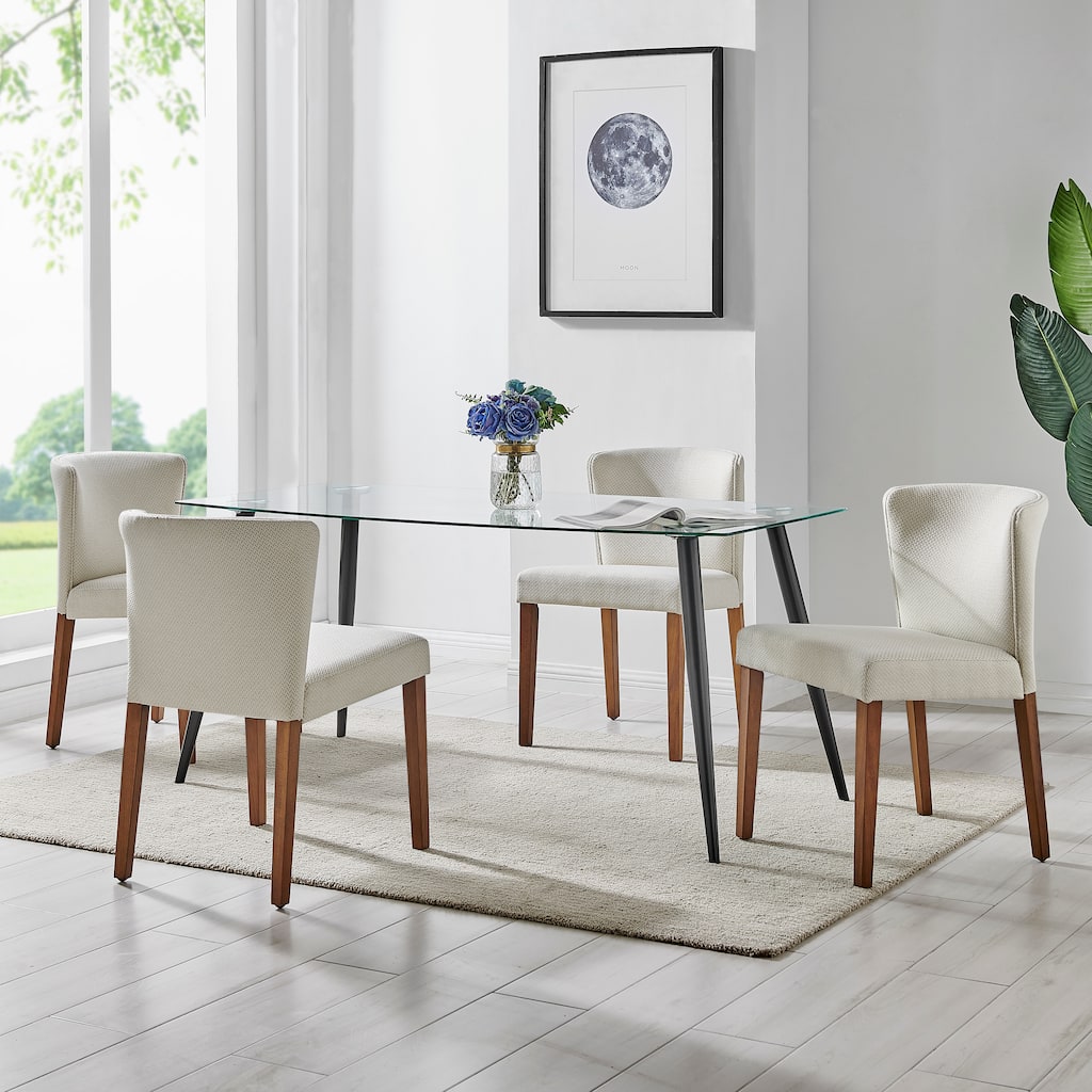 NPD Furniture Albie KD Fabric Dining Side Chair (Set of 2)