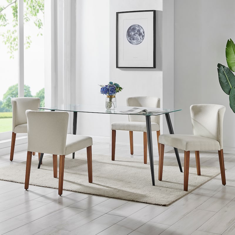 NPD Furniture Albie KD Fabric Dining Side Chair (Set of 2)