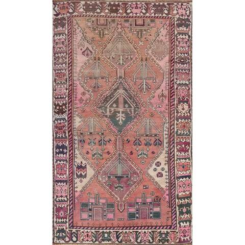 Antique Vegetable Dye Tribal Lori Persian Wool Area Rug Hand-knotted - 4'9" x 8'7"
