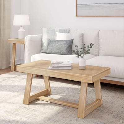 Plank and Beam Classic Rectangular Trestle Leg Coffee Table - 40"