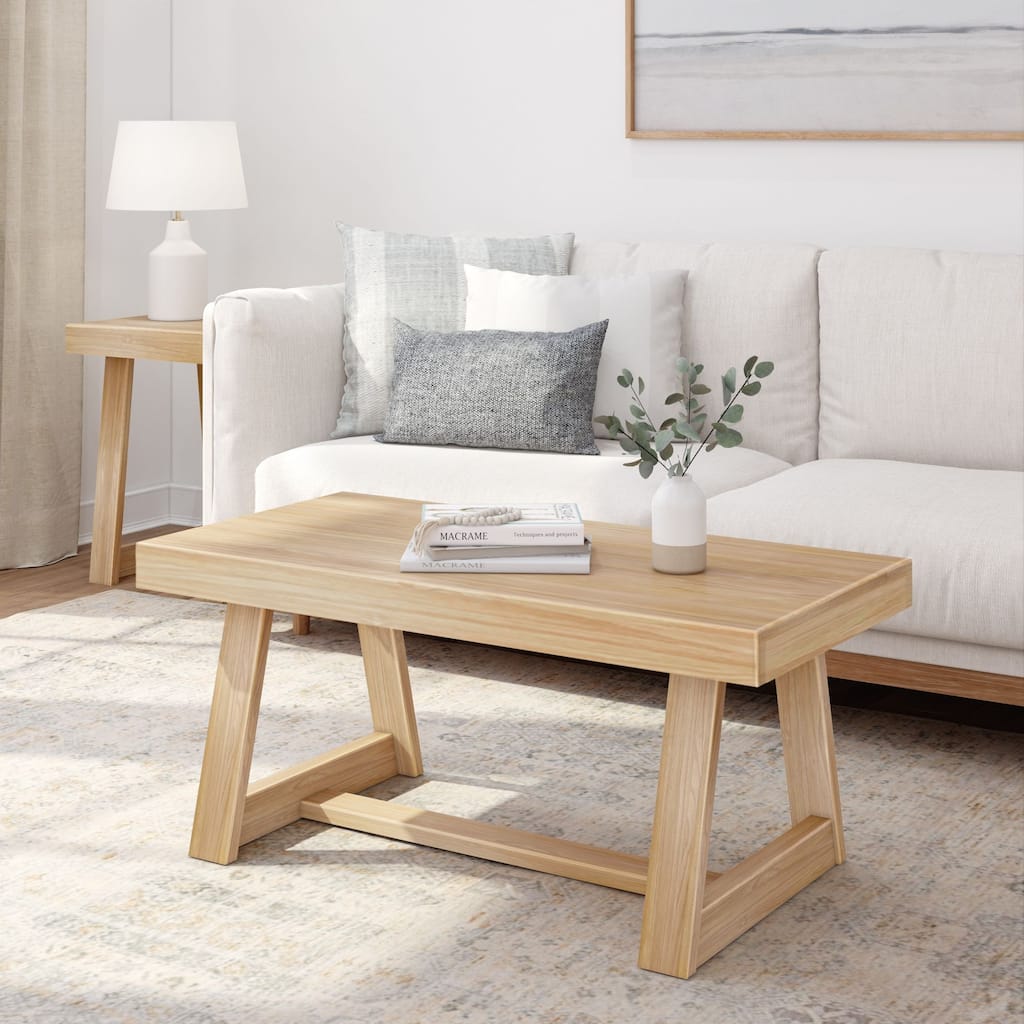 Plank and Beam Classic Rectangular Trestle Leg Coffee Table - 40"