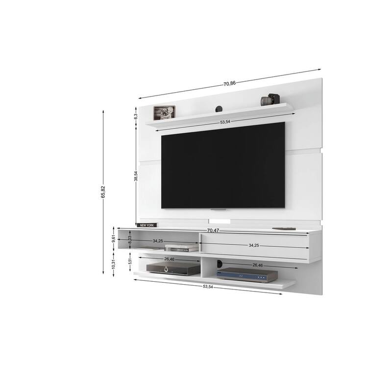 Carbon Loft McNeil Floating Entertainment Center with Shelves