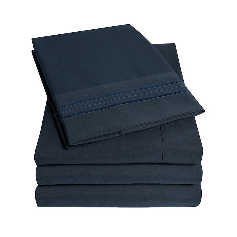 Sweet Home Collection 4 Piece Sheet Set, Ultra Soft 1800 Series, Double Brushed Microfiber