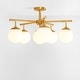 preview thumbnail 11 of 17, SAFAVIEH Lighting Briette Flush Mount - 26" W x 26" D x 15" H