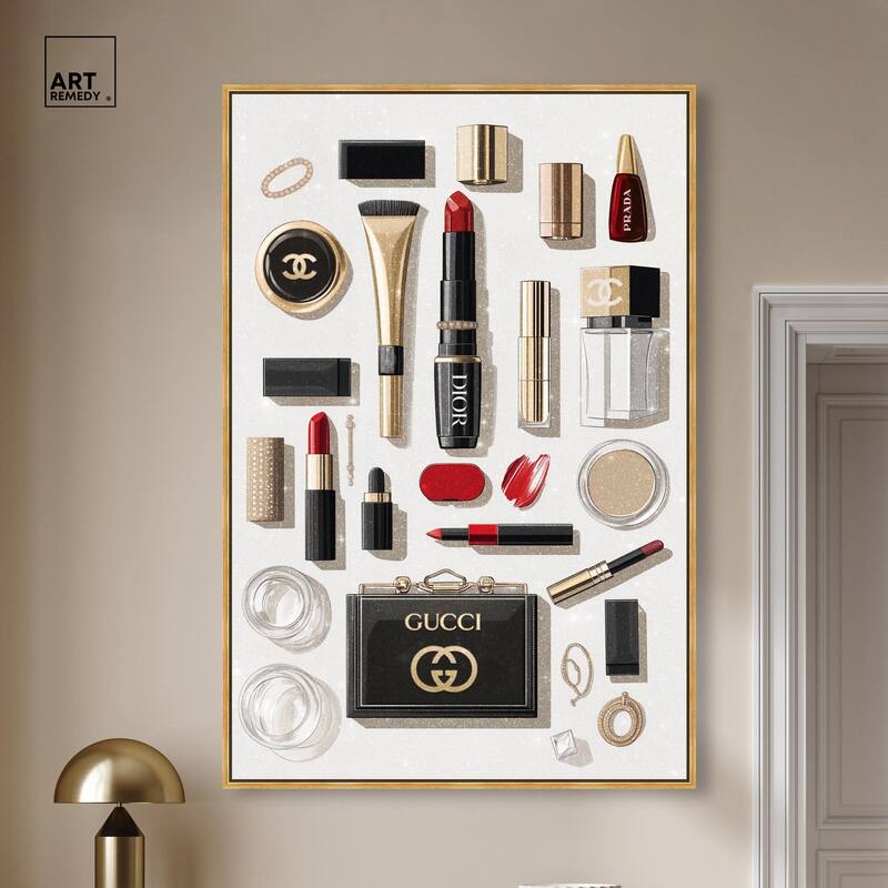 Luxury Makeup Collection II Canvas by Art Remedy