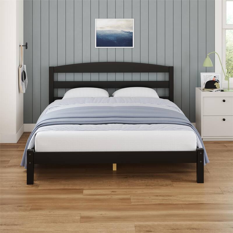 Anmytek Modern Sturdy Wood Platform Bed No Box Spring Needed