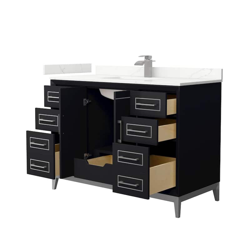 Wyndham Collection WCH515148S-QTZ-UNSMXX Marlena 48" Free Standing