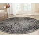 preview thumbnail 5 of 147, SAFAVIEH Adirondack Dakota Rustic Shabby Chic Distressed Rug 10' x 10' Round - Grey/Black