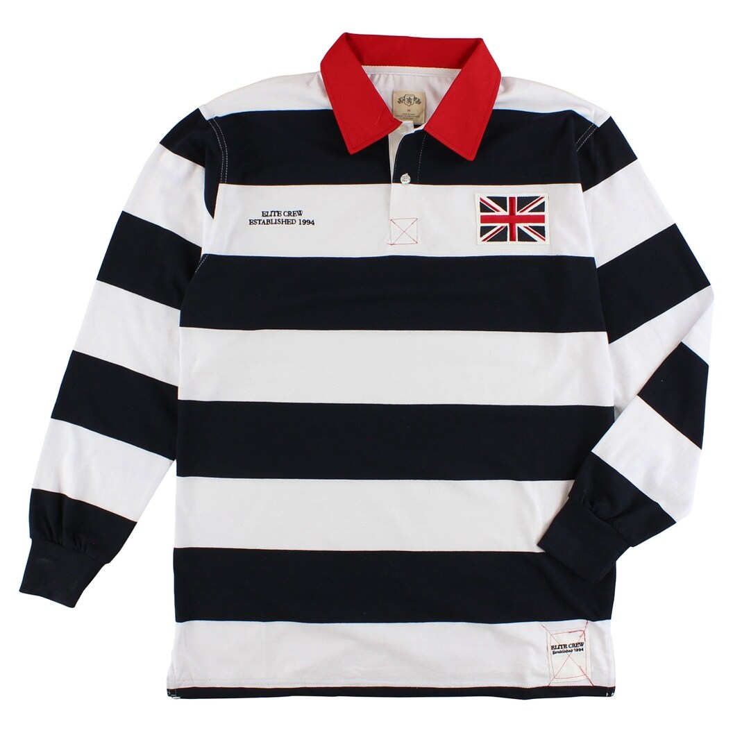 Shop Mark Men S Striped Union Jack Polo Shirt Red Red White Blue