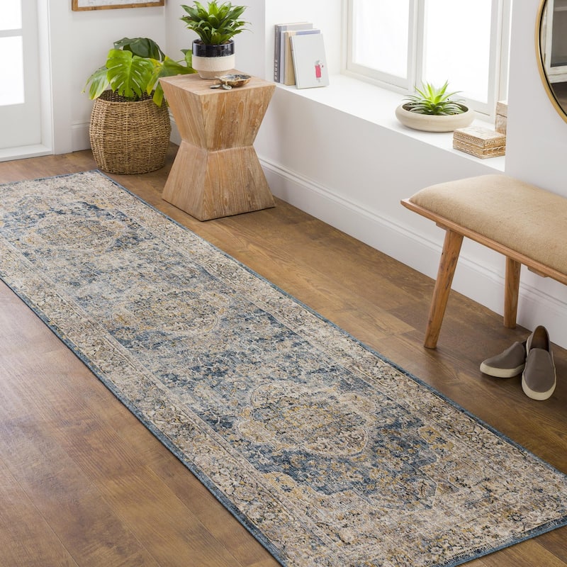 Dorothy Updated Traditional Area Rug - Denim - 2' 7" x 10'