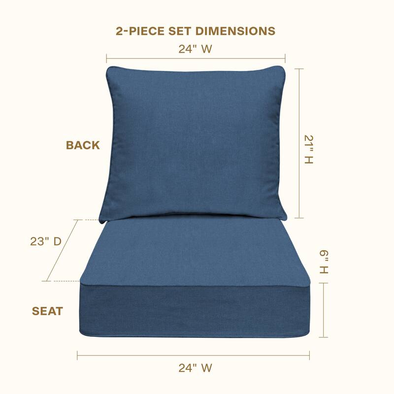 Outdoor Deep Seating Lounge Chair Cushion