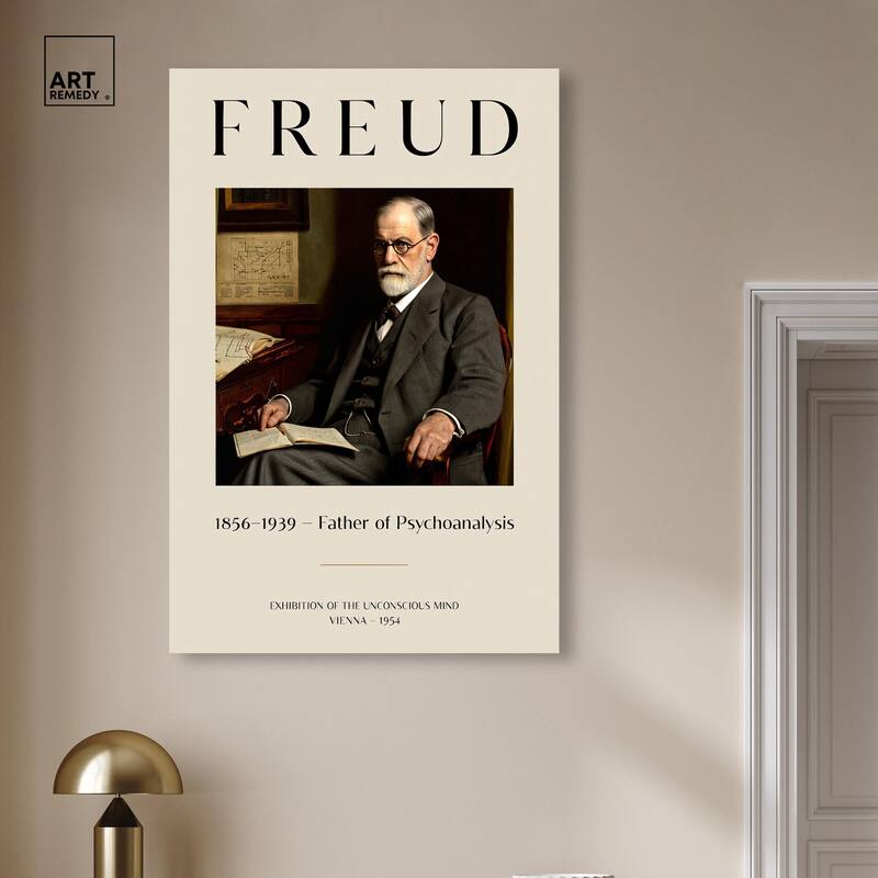 Father of Psychoanalysis Art Canvas by Art Remedy, Gallery Wrapped