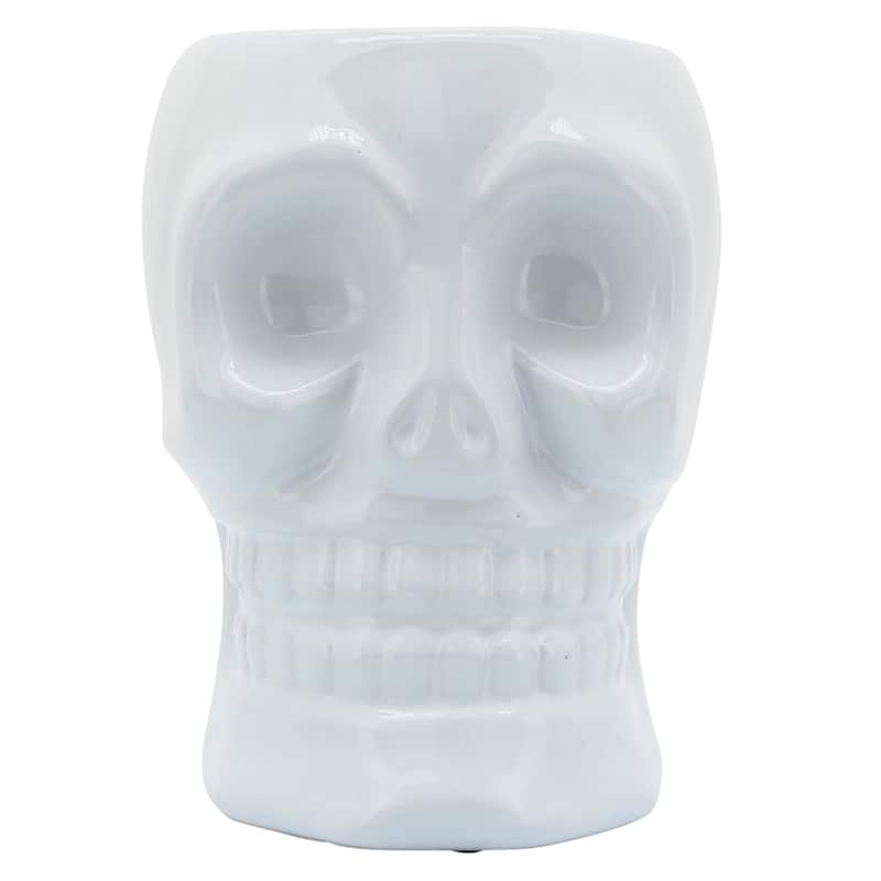 Sagebrook Home Ceramic Skull Vase Contemporary Gothic Decorative Skull Vase for Succulents or Small Plants