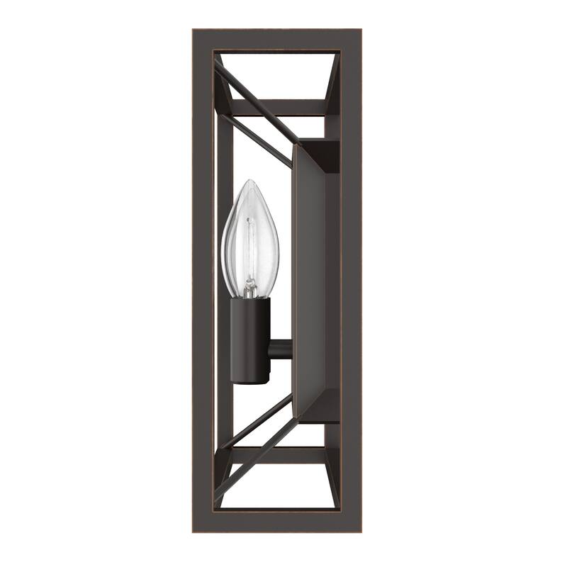 Hunter Doherty 2-Light Wall Sconce - Bathroom, Bedroom, Hallway - Industrial, Contemporary, Transitional - Damp Rated