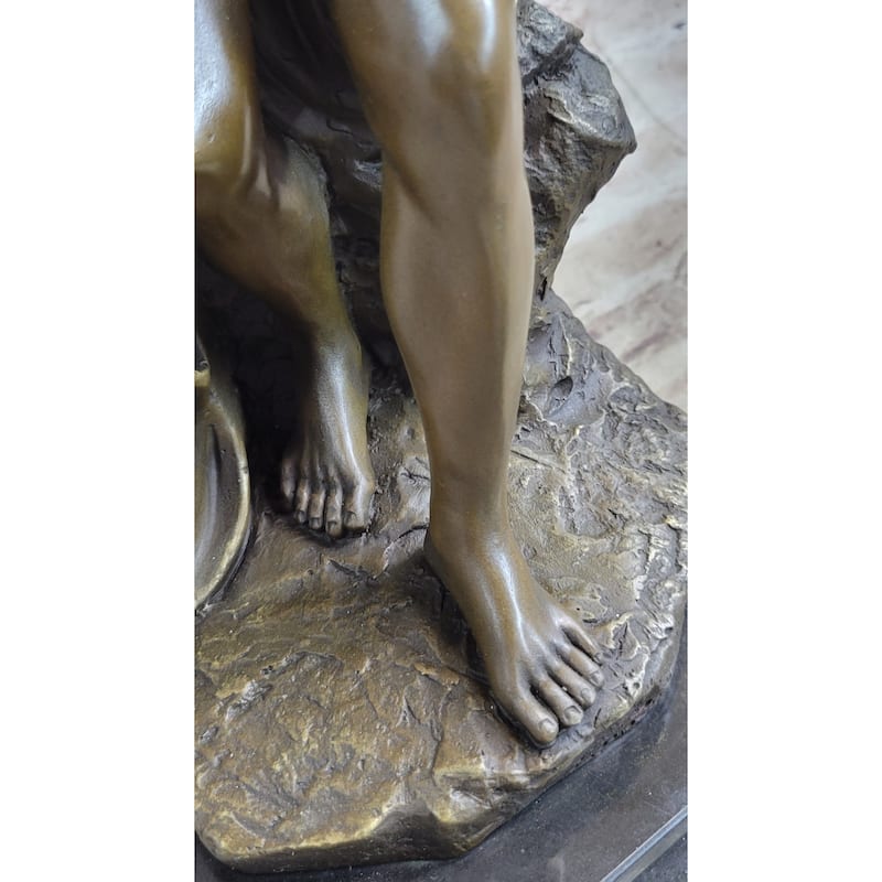 Jesus Christ Seated Bronze Statue Sculpture Marble Base Religious Christianity Decor By Valli