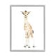 preview thumbnail 15 of 18, Stupell Baby Giraffe Watercolor Portrait Children's Nursery Safari Animal Framed Wall Art - Yellow 11 x 14 - Grey