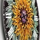 preview thumbnail 3 of 8, Designart 'Yellow Blue Abstract 3D Flower' Oversized Floral Wall CLock