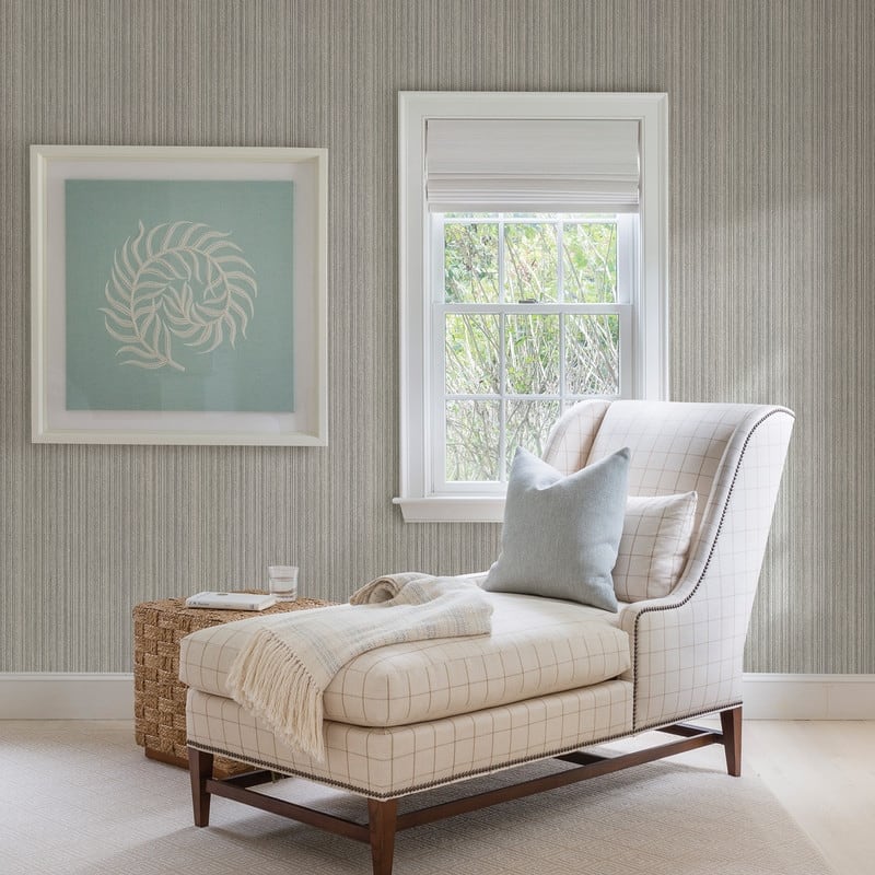 Brewster Salois Light Grey Texture Wallpaper - 20.5in x 396in x 0.025in